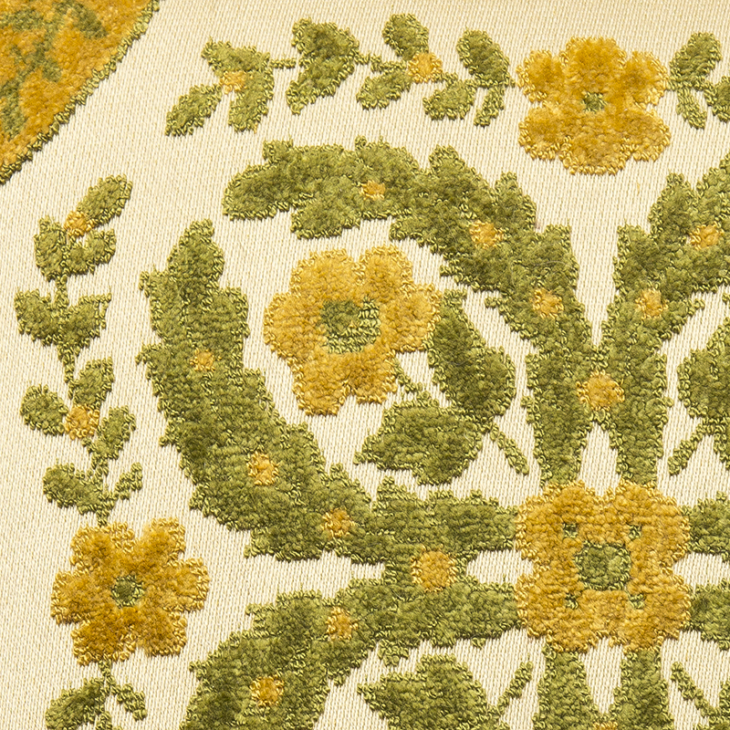 花の織り柄のビンテージスツール