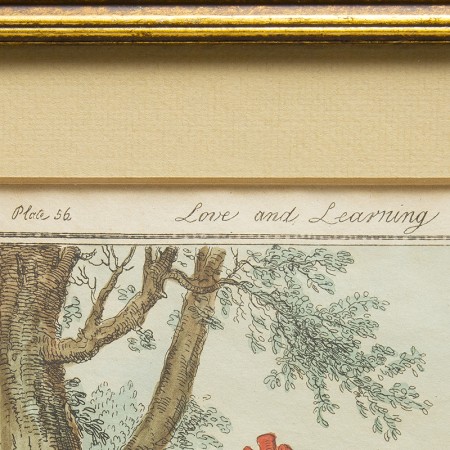 18世紀の風刺画パネル『Love and Learning』