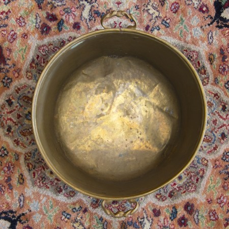 アンティークの真鍮鉢カバー