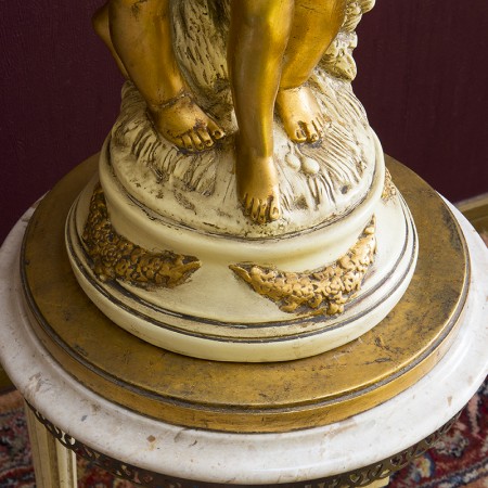 石膏像のテーブルランプ/Cherub